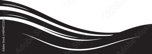 Black and white abstract wave design background illustration