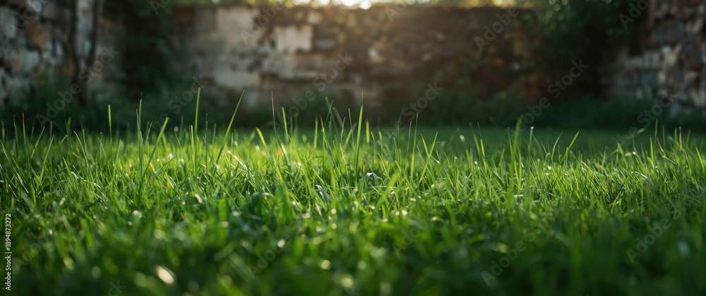 Fototapeta premium Rough textures of walls or green grass backgrounds Perfect for fair design applications