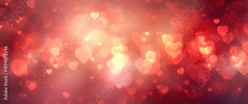 Heart-shaped bokeh background image