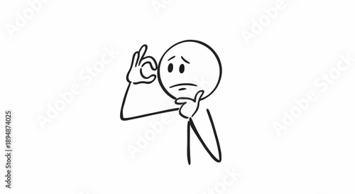 Stick Figure Thinking Hard About Something Important.