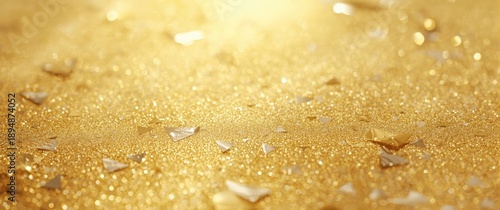 Light on gold background