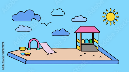 Bright day at the playground