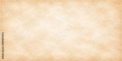 Aged vintage parchment with a stained grunge texture provides a blank brown antique paper background for retro design projects on a worn beige sheet