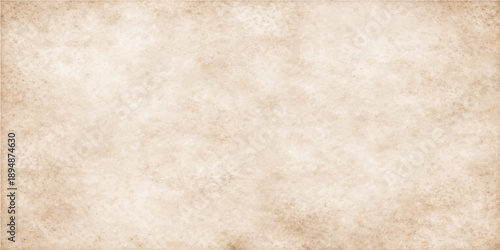 Aged vintage parchment paper texture featuring a blank antique brown surface with a grungy sepia pattern and worn ancient page design for a retro background