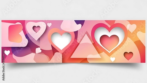 Happy valentine day. with creative love composition of the hearts. Symbol of love. Valentine day gift box. Valentine day Background