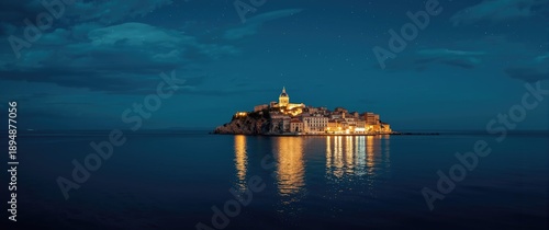 Nighttime in Vieste, Italy