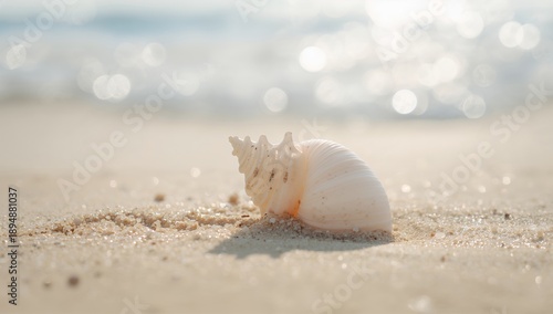 Wentletrap shell isolated on background for marine biology research