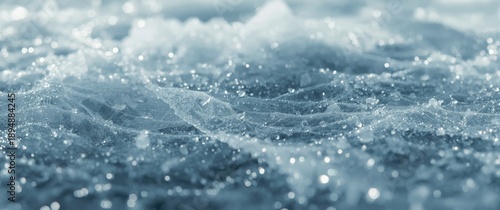 Winter Scene with Ice Texture