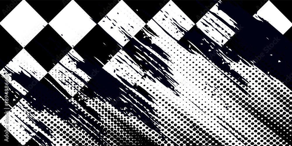 Fototapeta premium Checkered flag wave on white background design for sport race championship vector illustration.