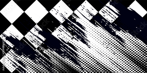 Checkered flag wave on white background design for sport race championship vector illustration.