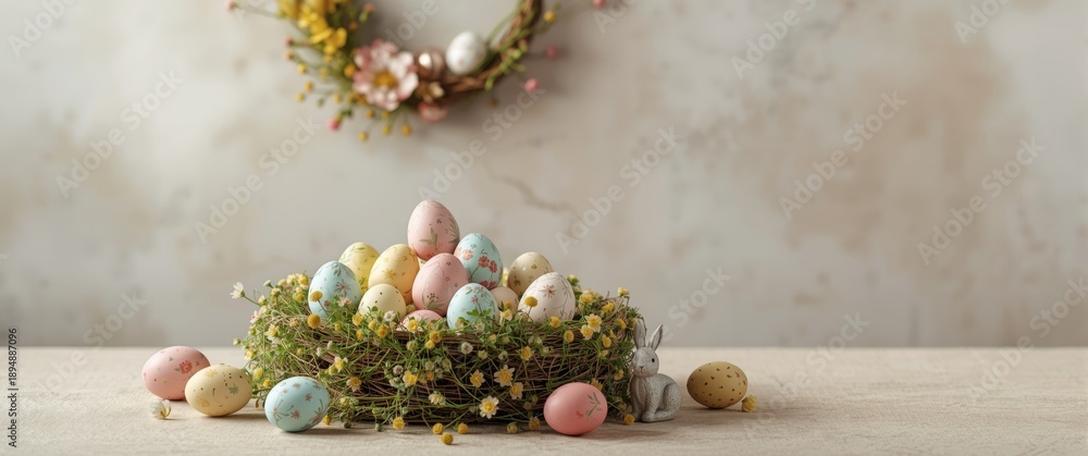 Fototapeta premium Brightly Colored Decorations for Easter