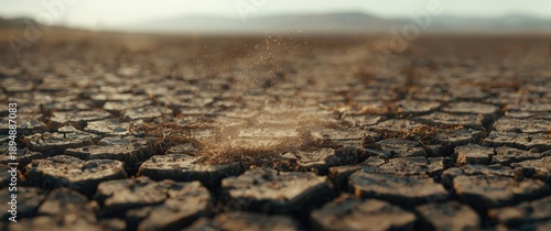 Panel kuchenny z motywem Cracked ground in California during drought conditions