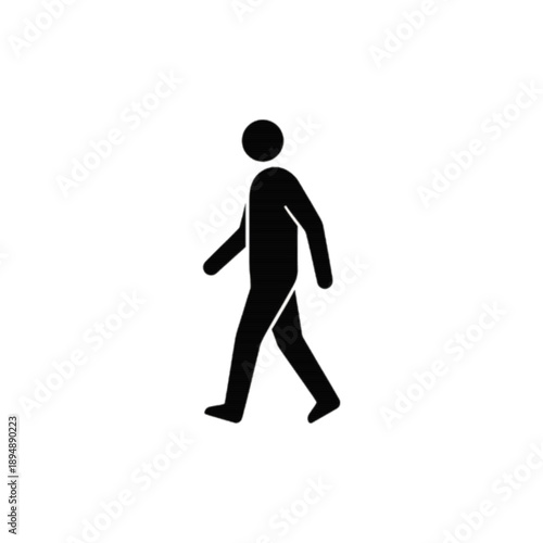 Person Walking Icon Silhouette