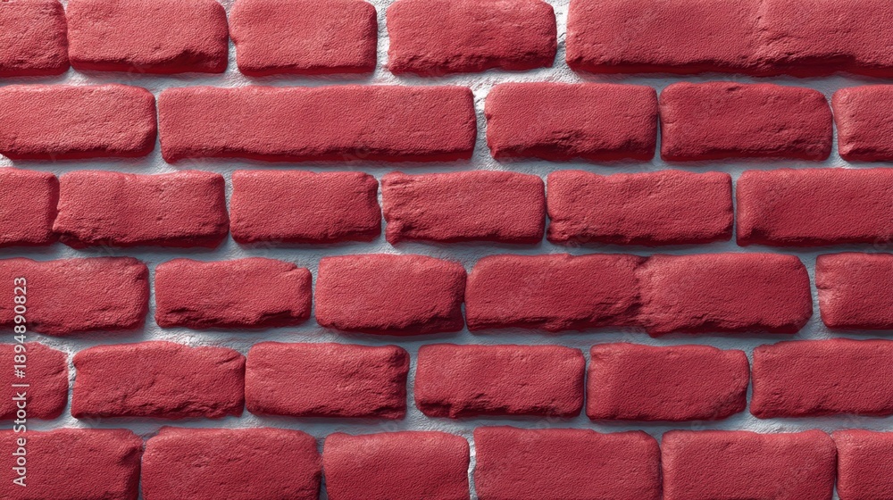 Fototapeta premium Textured Red Brick Wall Background for Use in Design Projects, Interior Decoration, and Artistic Backdrops in Various Creative Fields