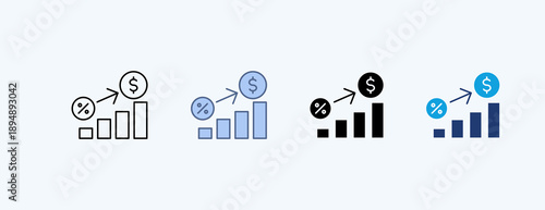 Interest Multiple Icon Illustration Vector