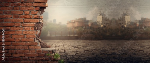  badly built brick wall