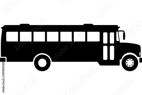 School Bus Silhouette Illustration