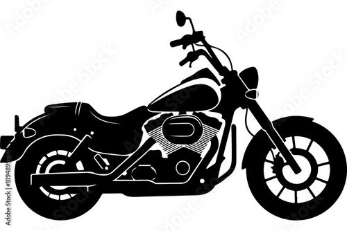 Classic Motorcycle Silhouette Illustration