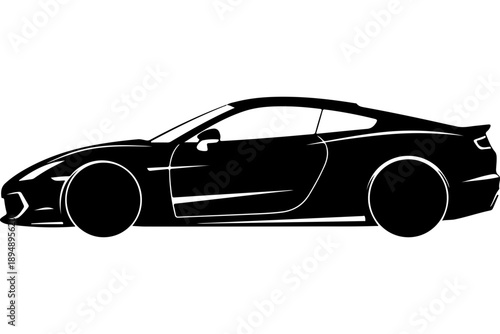 Silhouette of a Sports Car