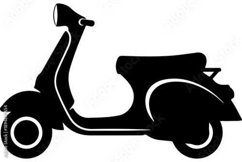 Vintage Scooter Silhouette Illustration