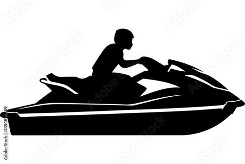 Jet Ski Silhouette Action