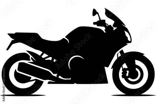 Silhouette of a Sport Motorcycle