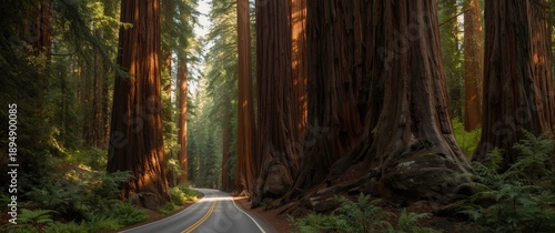 A narrow trail in the Redwood Forest
