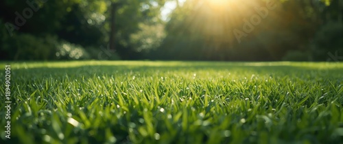Panel kuchenny z motywem Decorative grass background featuring sward grass, abstract pattern and texture, summer and spring nature, green garden setting