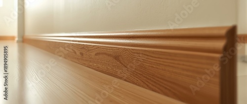 Skirting installed along the wall