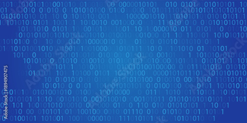 Biner Number Gradient Blue Pattern Vector eps 10