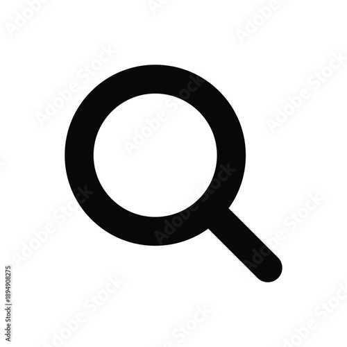 Search Magnifying Glass Icon Vector – Find, Zoom and Explore Symbol for Web, App and Interface Design