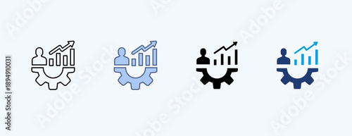Self Development Multiple Icon Illustration Vector
