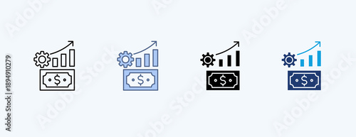 Business Operation Multiple Icon Illustration Vector