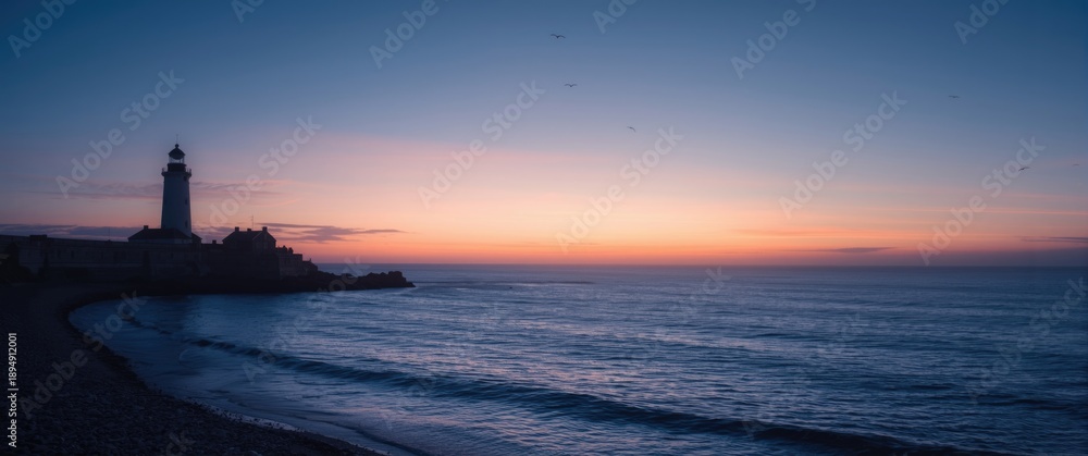 Fototapeta premium Lighthouse Located in Aberdeen, Scotland