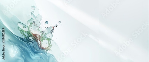 Visualization of basic chemical bonds in side cell or molecules, showing atoms, ions, bonds, and molecules. Featuring a liquid drop bubble background, covalent bonds, and biochemical interactions.