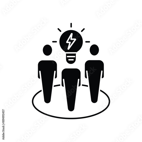 brainstorming concept line icon. Simple element illustration. brainstorming concept outline symbol design.