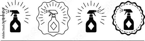 Spray bottle icon vector. cleaning sprayer sign. disinfectant sanitizer