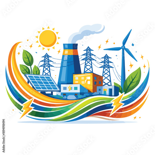 Eco-friendly energy production with solar and wind