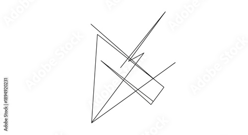 Geometric Shapes Intersecting Lines Abstract Design.