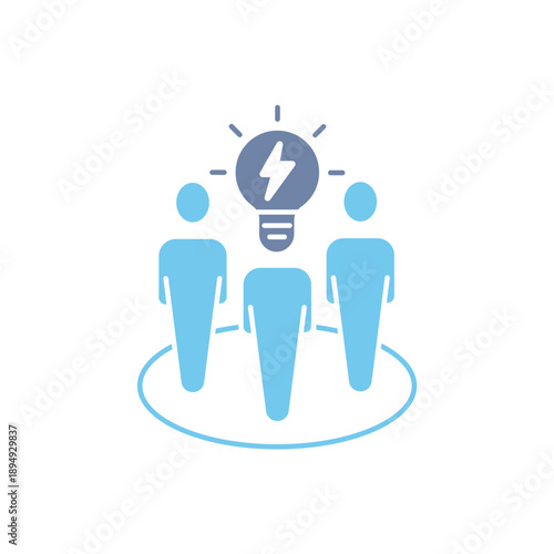 brainstorming concept line icon. Simple element illustration. brainstorming concept outline symbol design.