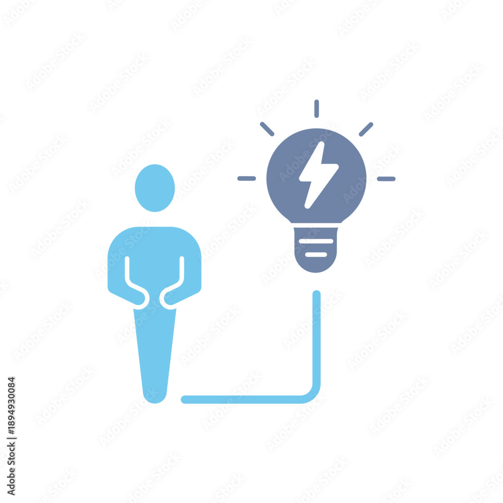 Fototapeta premium having idea concept line icon. Simple element illustration. having idea concept outline symbol design.