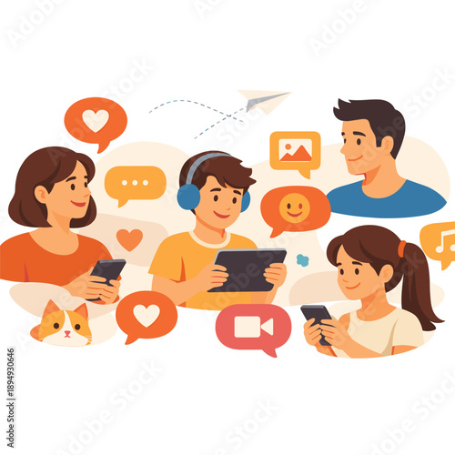 Social media interaction with diverse characters