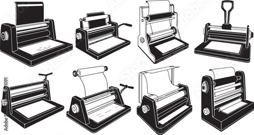 Various Paper Cutters and Trimmers in Black and White