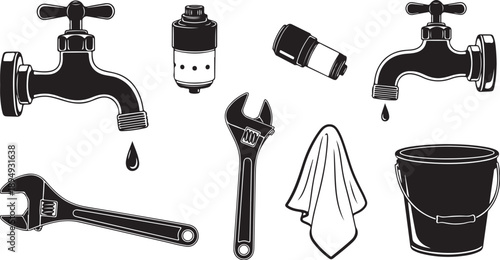 Plumbing tools and equipment for fixing leaks and pipes