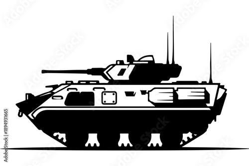 Military Tank Silhouette Illustration