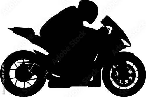 Racing Motorcycle Silhouette