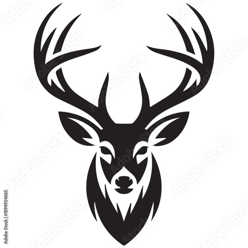 Design a Black silhouette of a Deer Diamondback Rattlesnake white background clean vector shape