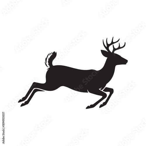 Design a Black silhouette of a Deer Diamondback Rattlesnake white background clean vector shape