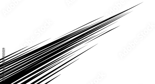Black Lines Moving Across White Background.