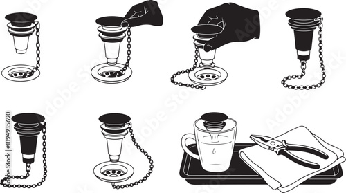 Pouring coffee from a pour-over coffee maker steps